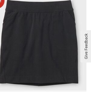 Duluth Trading Co. Women's Size XS NoGA Naturale Cotton Black Skort Skirt! NWOT